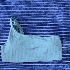 Lululemon Teal Ribbed One-Shoulder Top